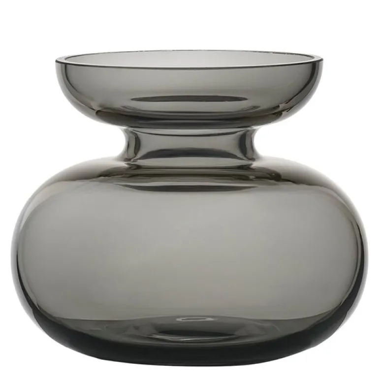 Inu vase 11x9 cm smoked grey