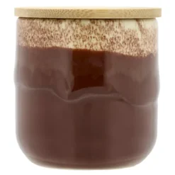 Iris duftlys 7x7,3 cm rapsvoks brun/krem