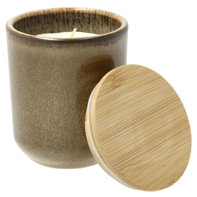 Iris duftlys 8x9,5 cm rapsvoks brun