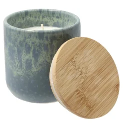 Iris duftlys 7x7,3 cm rapsvoks mørk blå