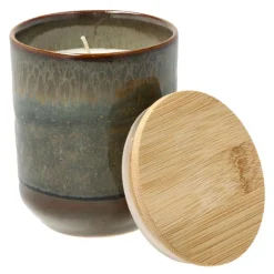 Iris duftlys 8x9,5 cm rapsvoks brun/grønn