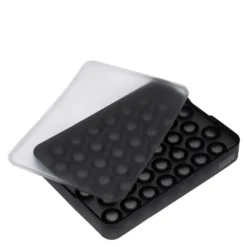 Isbitform kuler m/ lokk 2 cm svart