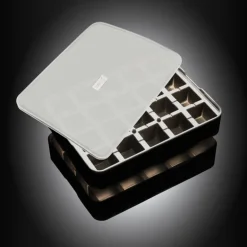 Isbitform terninger m/ lokk 3X3 cm svart