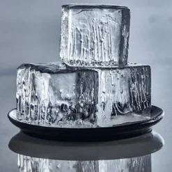 Isbitform terninger m/ lokk 3X3 cm svart