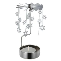 Istind telysholder 6,5x13,5 cm sølv