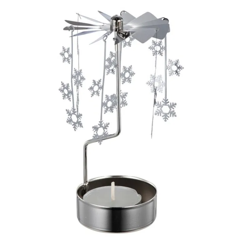 Istind telysholder 6,5x13,5 cm sølv