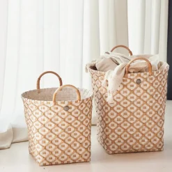 Ivy & Rose medium kurv m/håndtak 30x27 cm champagne