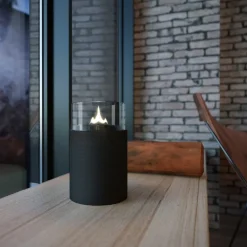 Ivy bordlykt 22 cm svart