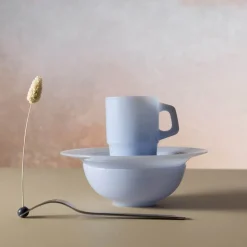 Jade asjett 21 cm lys blå