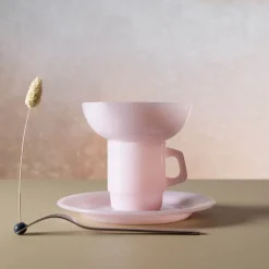 Jade asjett 21 cm lys rosa