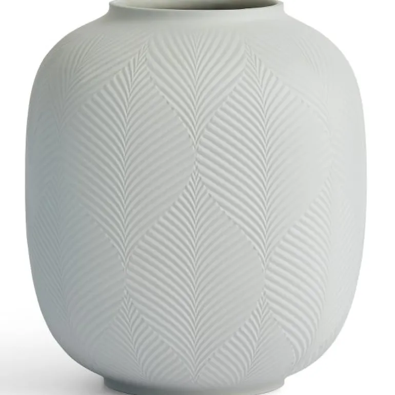 Jasper Folia rund vase 22,5 cm duegrå