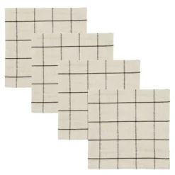 Join servietter 40x40 cm 4 stk svart/off-white