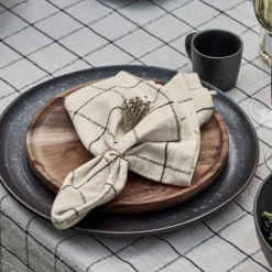 Join servietter 40x40 cm 4 stk svart/off-white