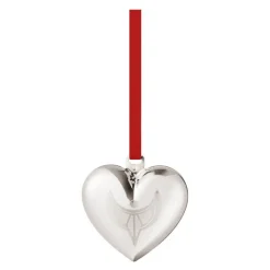 Jul 2024 ornament hjerte sølv