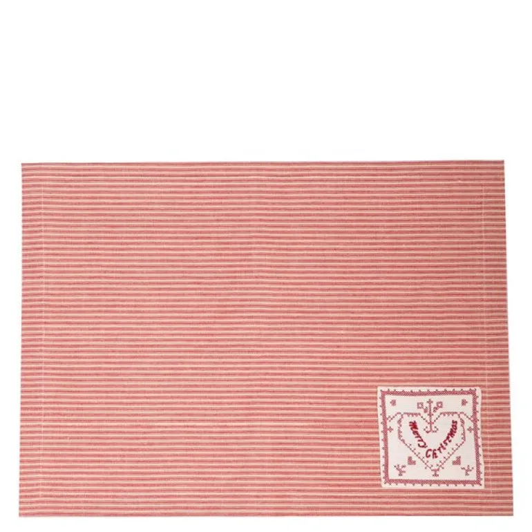 Jul dekkebrikke 48x35 cm rød/beige