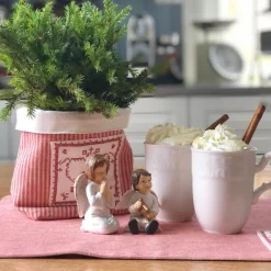 Jul dekkebrikke 48x35 cm rød/beige