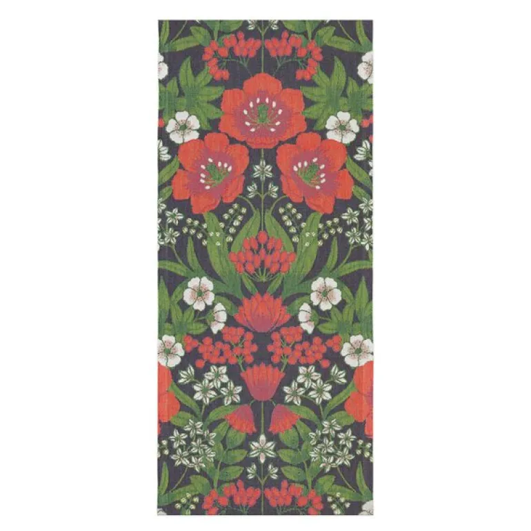 Julblomster bordløper 35x80 cm rød