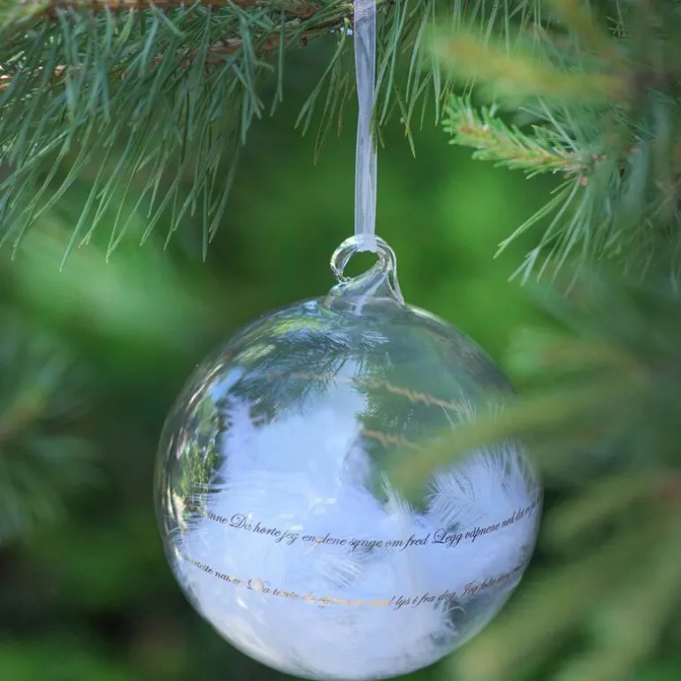 Julekule m/ sang 12 cm gull