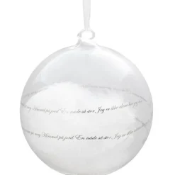 Julekule m/sang 12 cm sølv