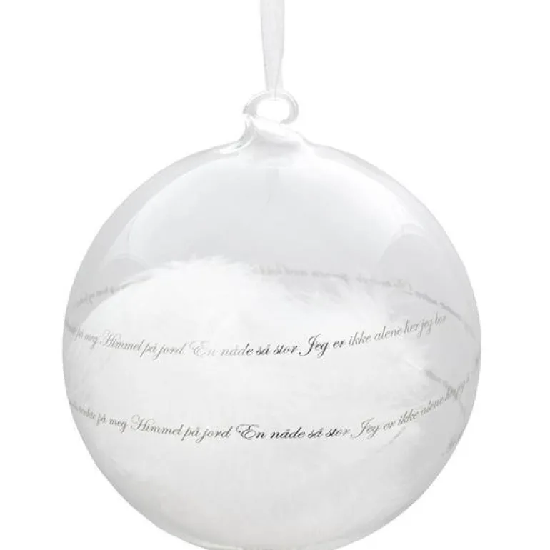 Julekule m/sang 12 cm sølv