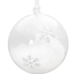 Julekule m/små stjerner 12 cm sølv