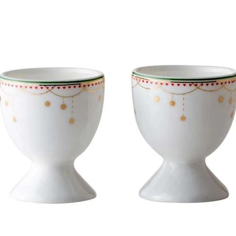 Julemorgen Girlander eggeglass 2 stk