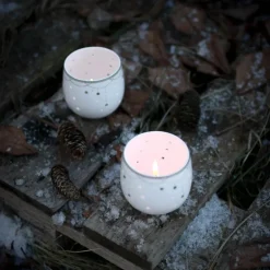 Julemorgen Girlander lyslykt 8 cm 2 stk