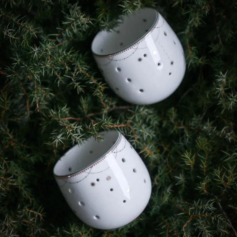 Julemorgen Girlander lyslykt 8 cm 2 stk