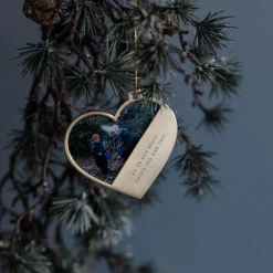 Julepynt hjerte m/fotoramme til deg 7x0,5 cm 14K gull