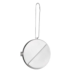 Julepynt medaljong m/fotoramme 7x7 cm ingen tekst sølv