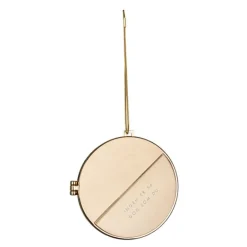 Julepynt medaljong m/fotoramme 7x7 cm god som du gull