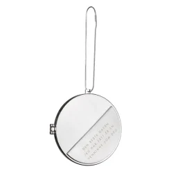 Julepynt medaljong m/fotoramme 7x7 cm venninne sølv