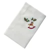 Juleserviett i stoff med gyngehest 50x50 cm
