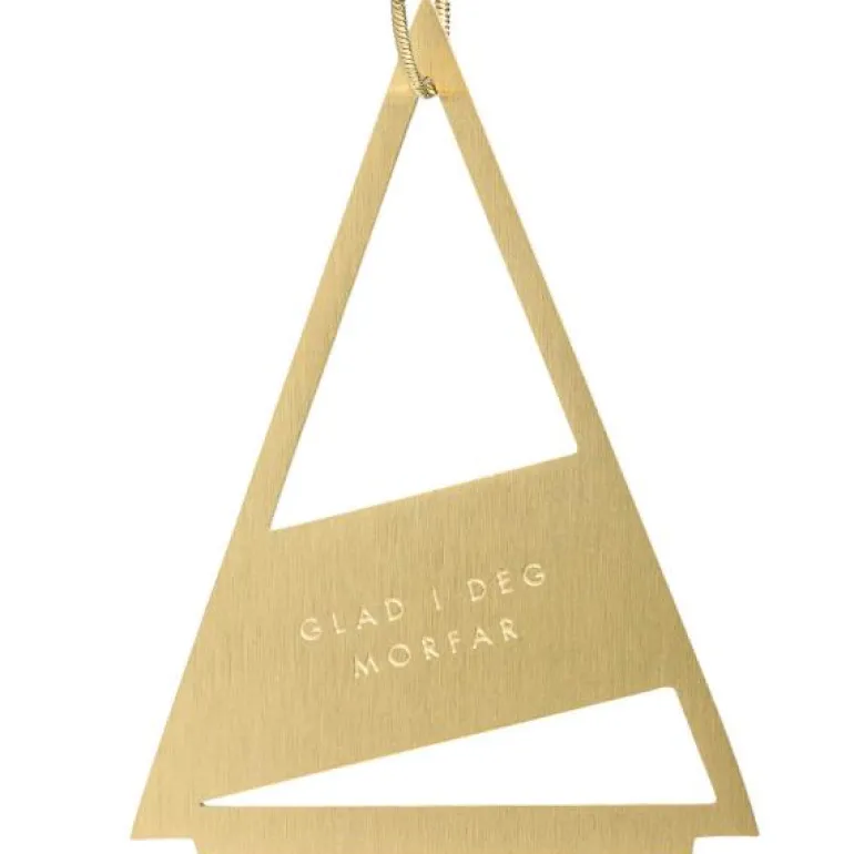 Juletrepynt Morfar 0,73x5,3 cm 14K gull