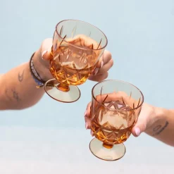 June picknick glass 30 cl 4 stk amber