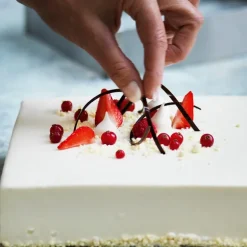 Justerbar rektangulær kakeform 18x25x5 rustfritt stål