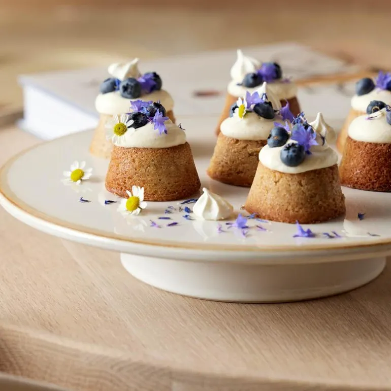 Kakefat med stett 30x5,5 cm krem