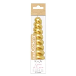 Kakelys enhjørning horn 3,8x17,5 cm gull