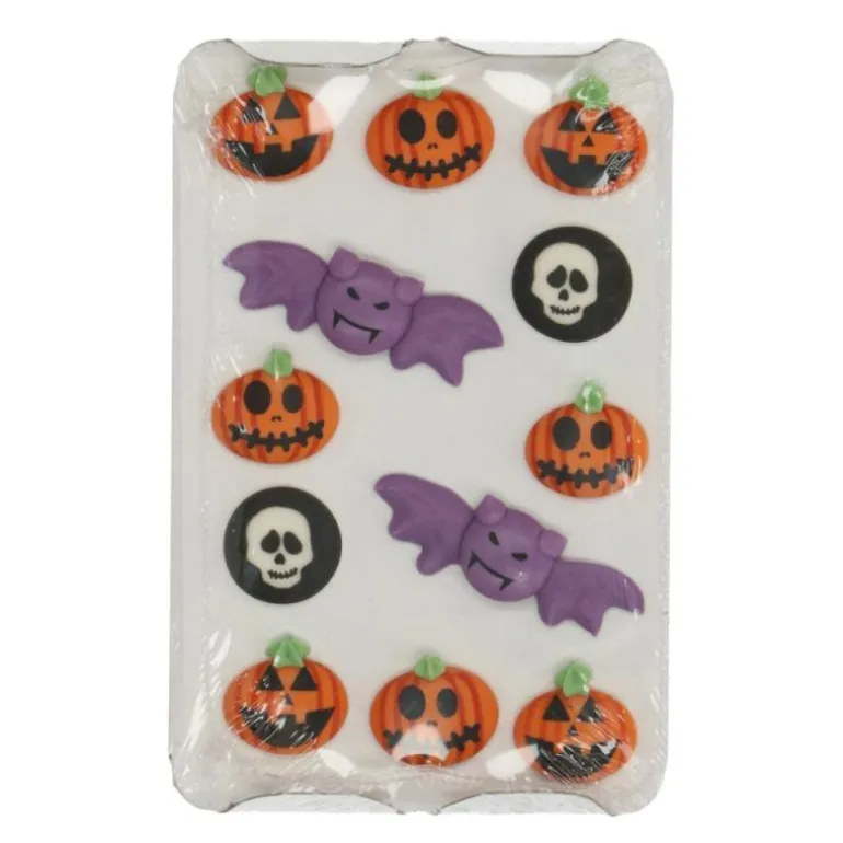 Kakepynt halloween royal icing 12 stk
