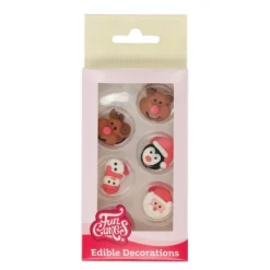 Kakepynt spiselig jul 12 stk