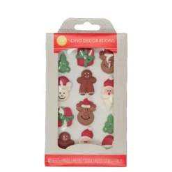 Kakepynt spiselig julemotiv 12 stk