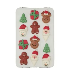 Kakepynt spiselig julemotiv 12 stk