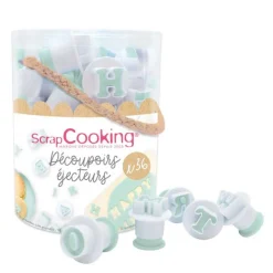 Kakestempel bokstaver og tall 36 stk blank