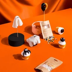 Kakestrø øyne 40 g hvit/svart