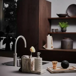 Kama såpedispenser sandstein 17,5 cm beige