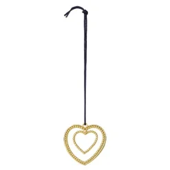 Karen Blixen kulehjerte H7 cm forgylt