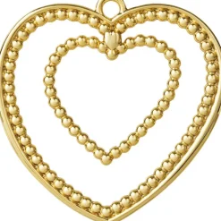 Karen Blixen kulehjerte H7 cm forgylt