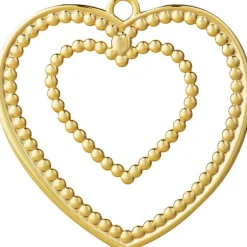 Karen Blixen kulehjerte H12 cm forgylt