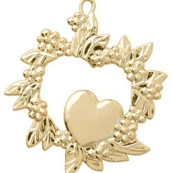 Karen Blixen vilt hjerte 8 cm forgylt