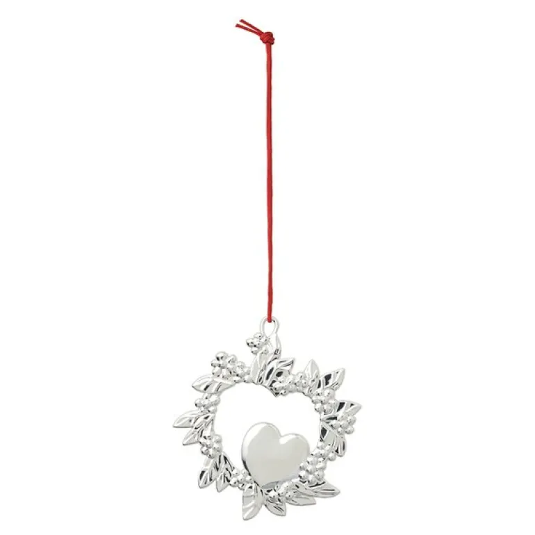 Karen Blixen vilt hjerte 8 cm forsølvet